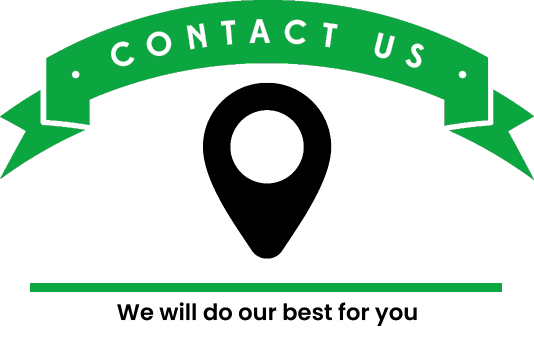 Illustration of location icon, which has highlighted text called 'We will do our best for you